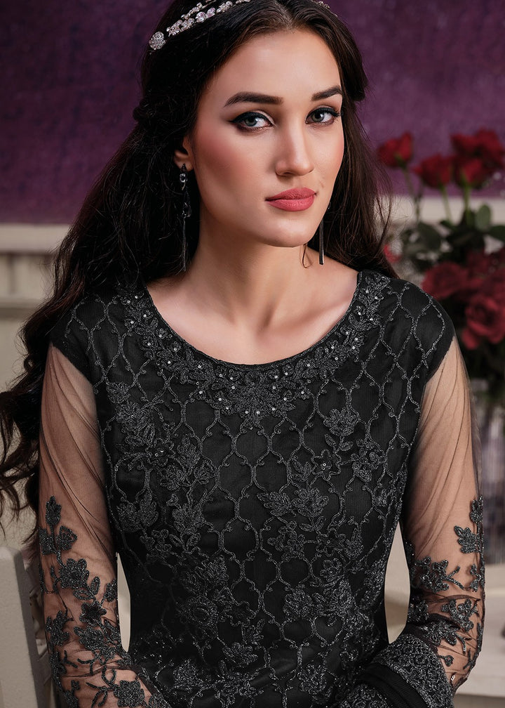 Buy Pant Style Black Suit - Sequins Embroidered Designer Suit